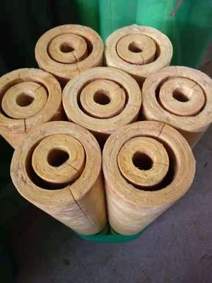 High-Temp Glass Wool Pipe Sections for Industrial Heating/Cooling Pipelines