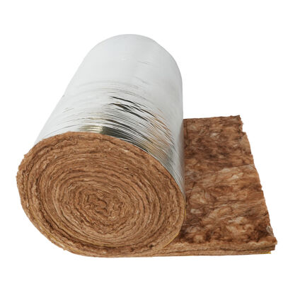 FSK-gezicht bruine glazen wol isolatie deken. Multi-purpose thermische en akoestische wrap voor leidingen, apparatuur en mechanische oppervlakken.